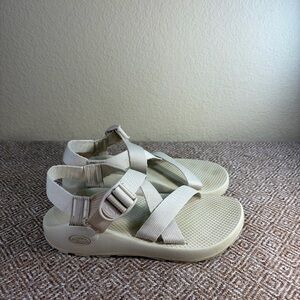 Chaco Z/1 White/Cream Single Strap Outdoor Open Toe Classic Sandals Sz M8 EUC
